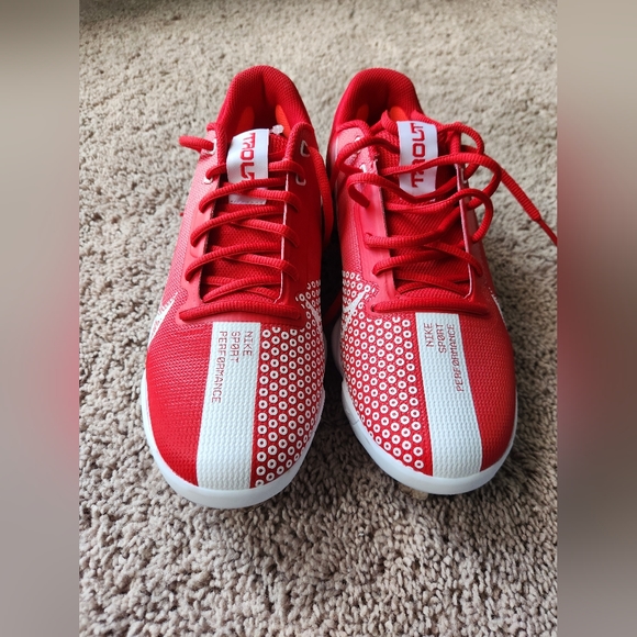 Nike Force Zoom Trout 7 Pro Red White Baseball Cleats Mens Size 9 CQ7224-602 New - Picture 2 of 6